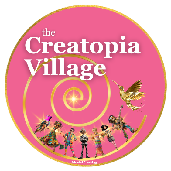 The Creatopia Village sits at the heart of a spiral that supports 7 star creatives playing to a hummingbird.