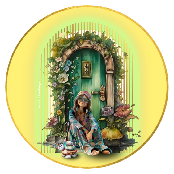 A woman sits on her front door step next to a pile of rocks she has stacked to decorate her garden.